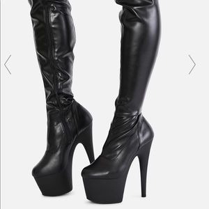 Leather thighs boots for Wanda